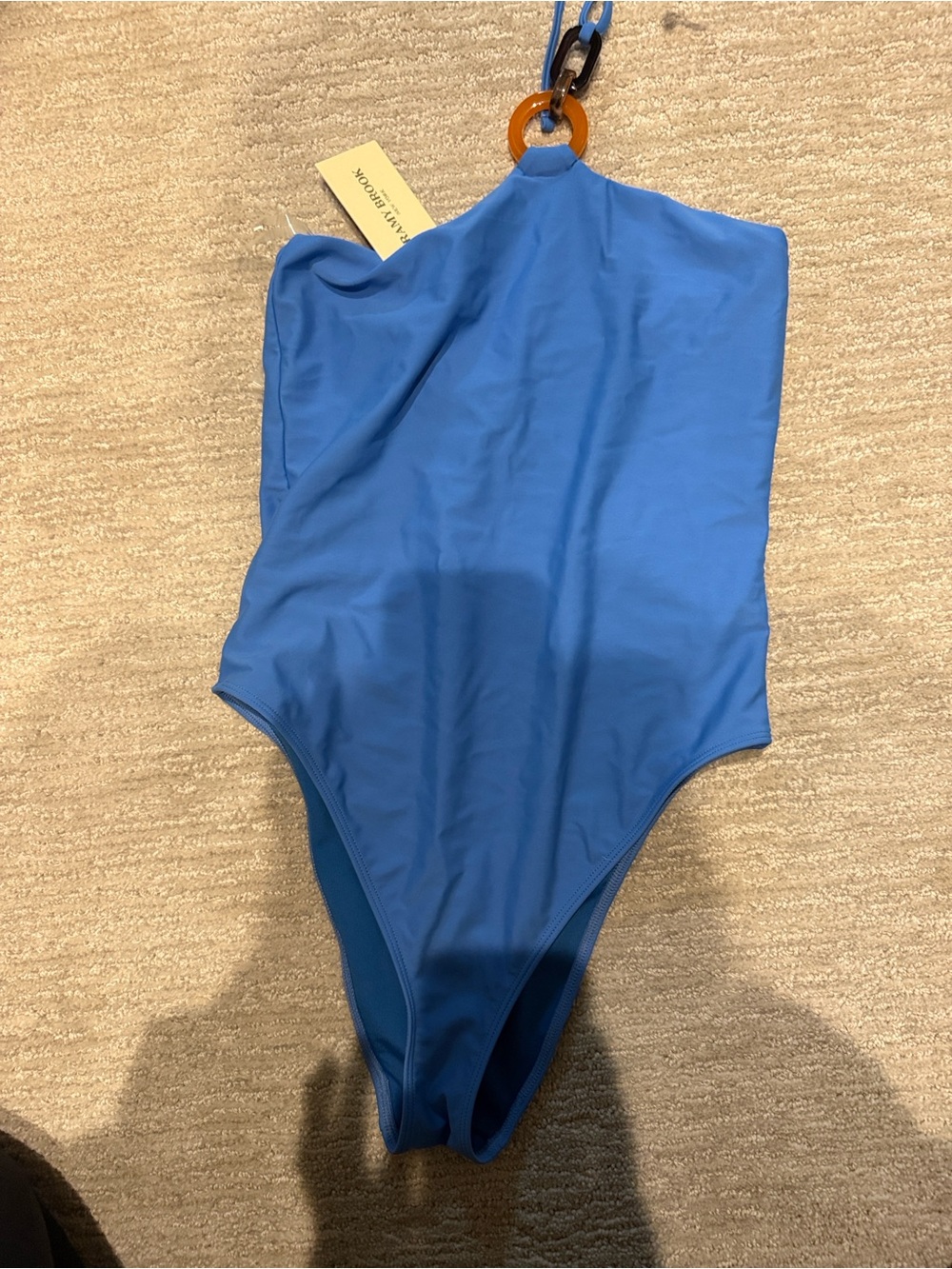 Ramy Brook Light Blue Strapless Swimsuit with Halter Detail - Picture 7 of 7